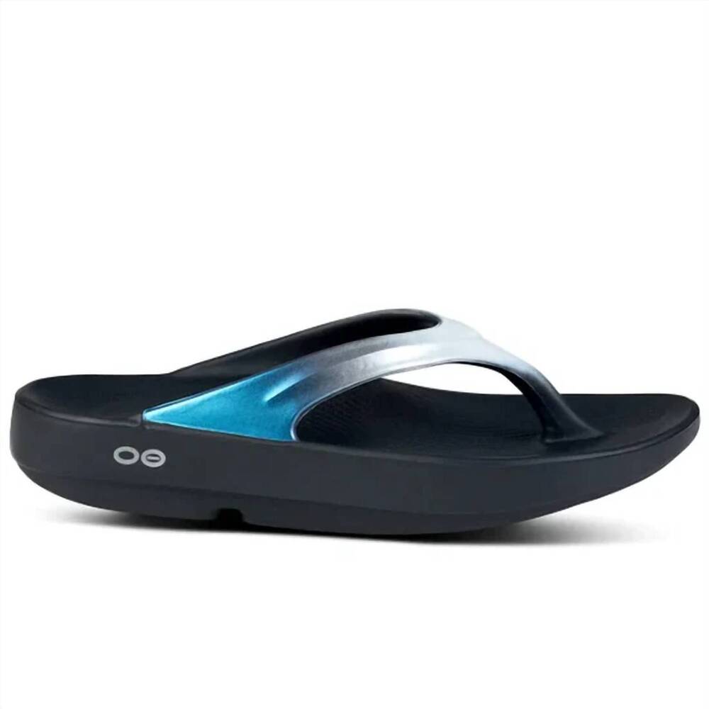 NEW OOFOS women's oolala luxe thong sandals in frost